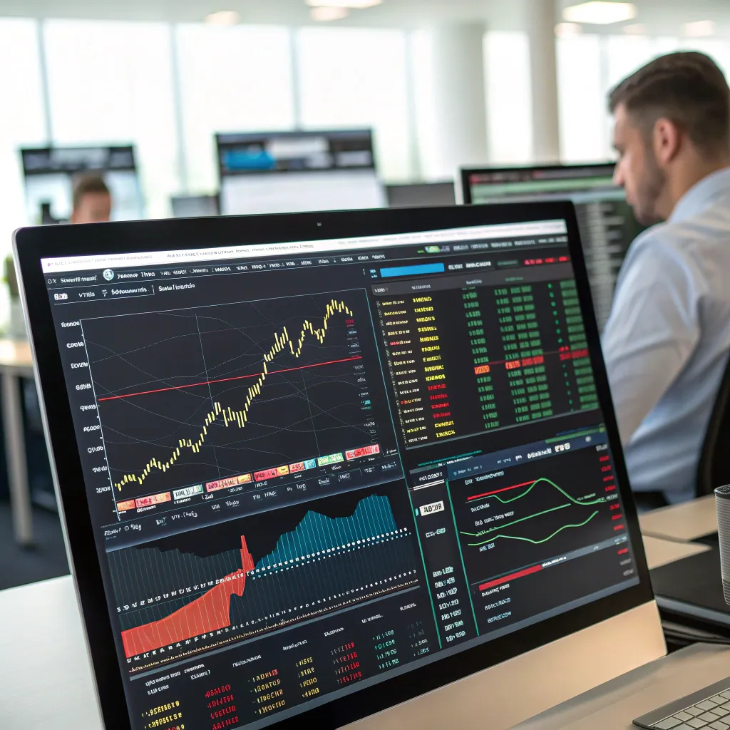 Trading dashboard showcasing real-time analytics